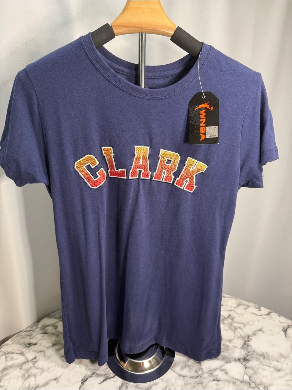Caitlin Clark Embroidered Navy Short Sleeve Tee
